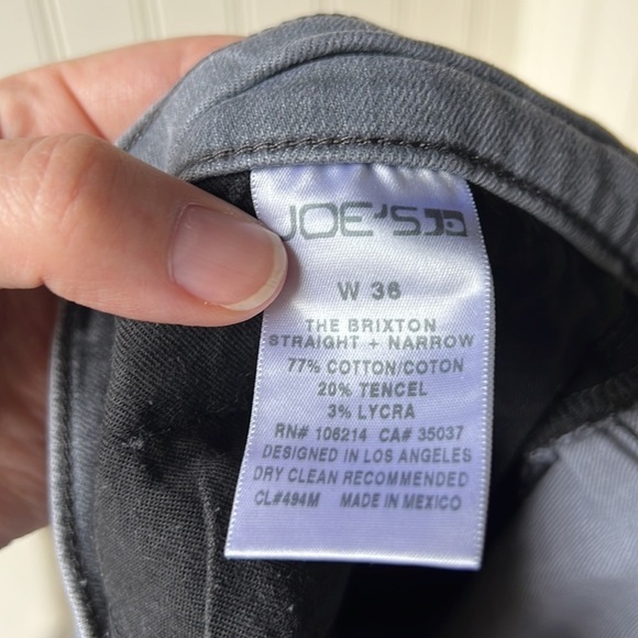 JOE’S JEANS Grey The Brixton Straight + Narrow Faded Jeans Size 36 - Picture 11 of 15